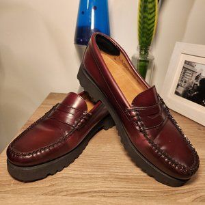 G.H Bass Women's Whitney Lug Sole Weejuns Penny Loafers - Wine
